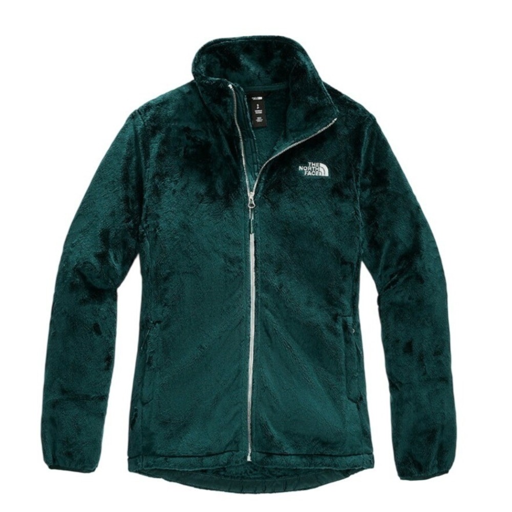 The North Face Osito Fleece Jacket Womens Large Emerald Green Zip Soft Plush